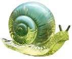 Green snail figurine